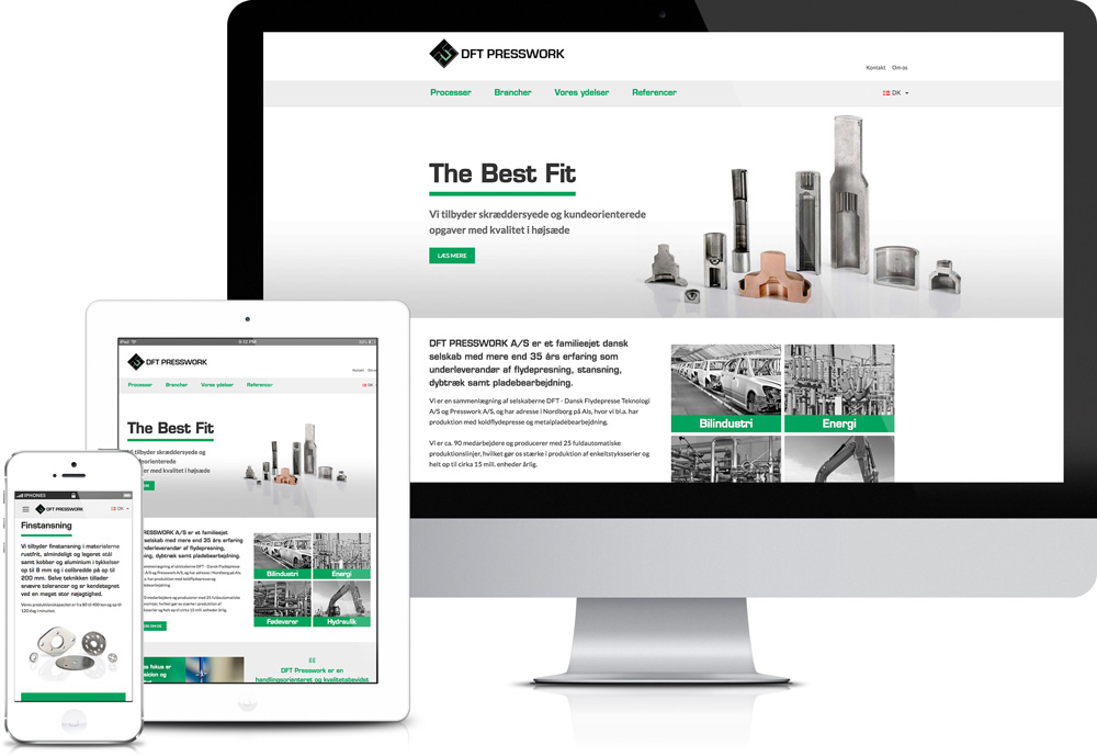 Webdesign for DFT Presswork